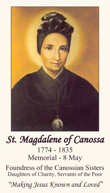 St. Magdalene of Canossa Prayer Card